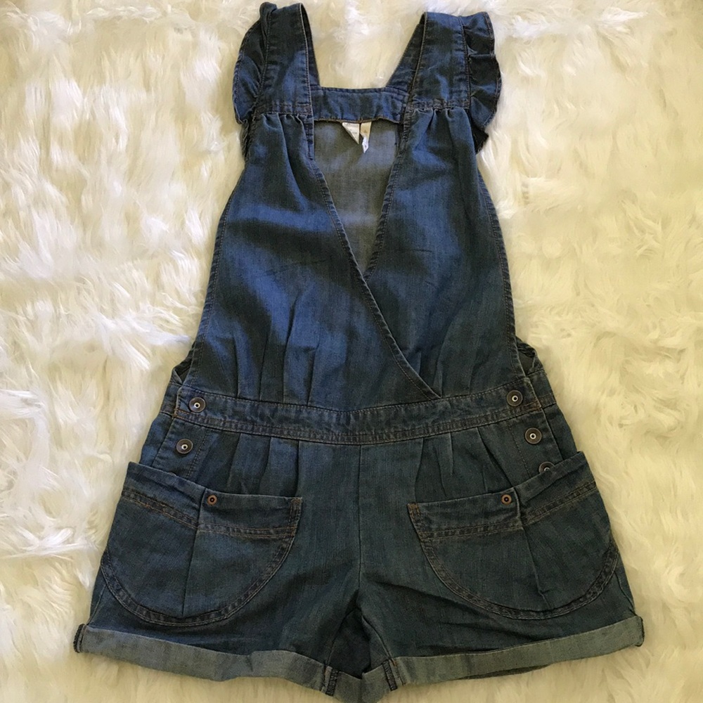 NEW Cute Denim Overall Shorts